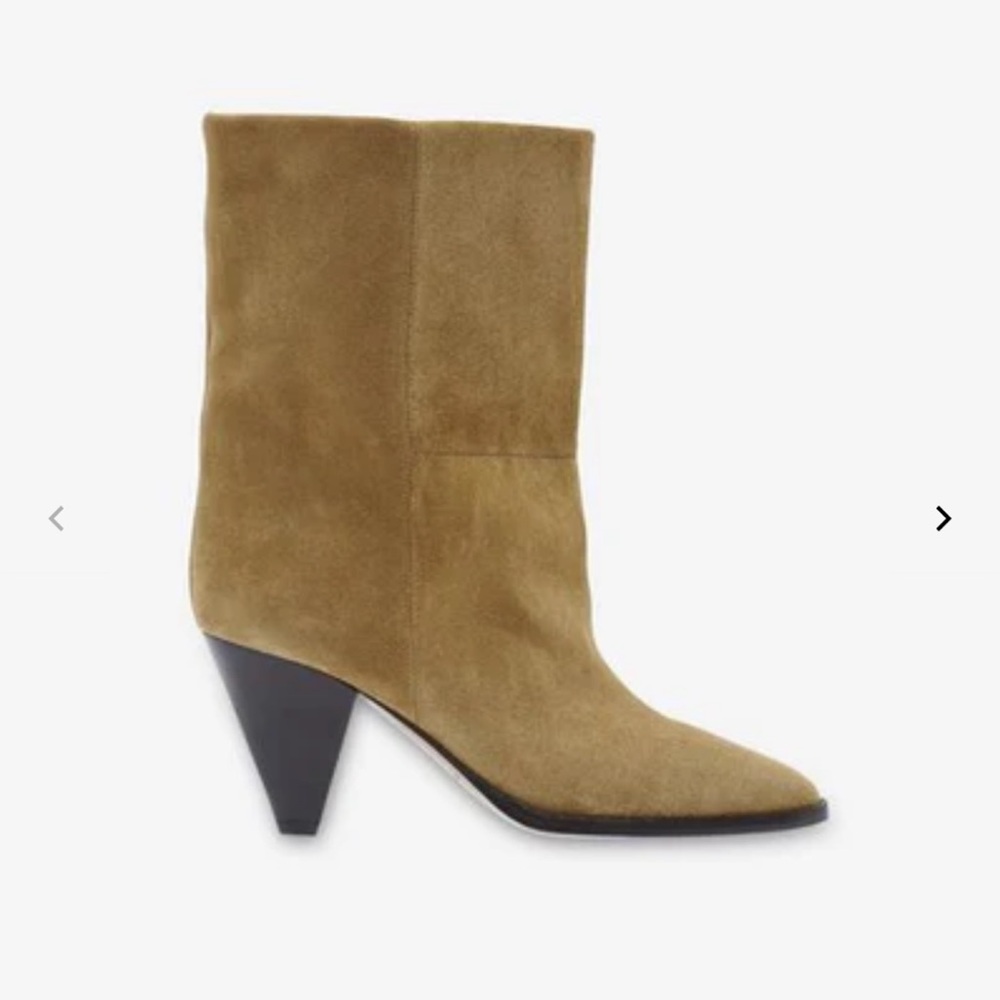 Isabel Marant Rouxa Tan Suede Heeled Boots